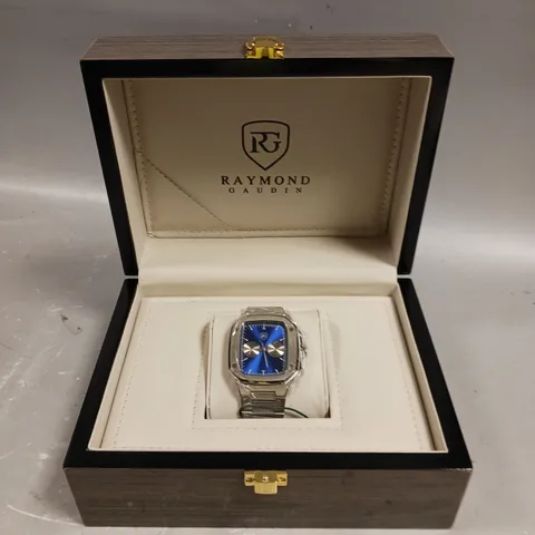 MENS RAYMOND GAUDIN WATCH β MULTI FUNCTION DIAL β STAINLESS CASE & STRAP β 5ATM WATER RESISTANT