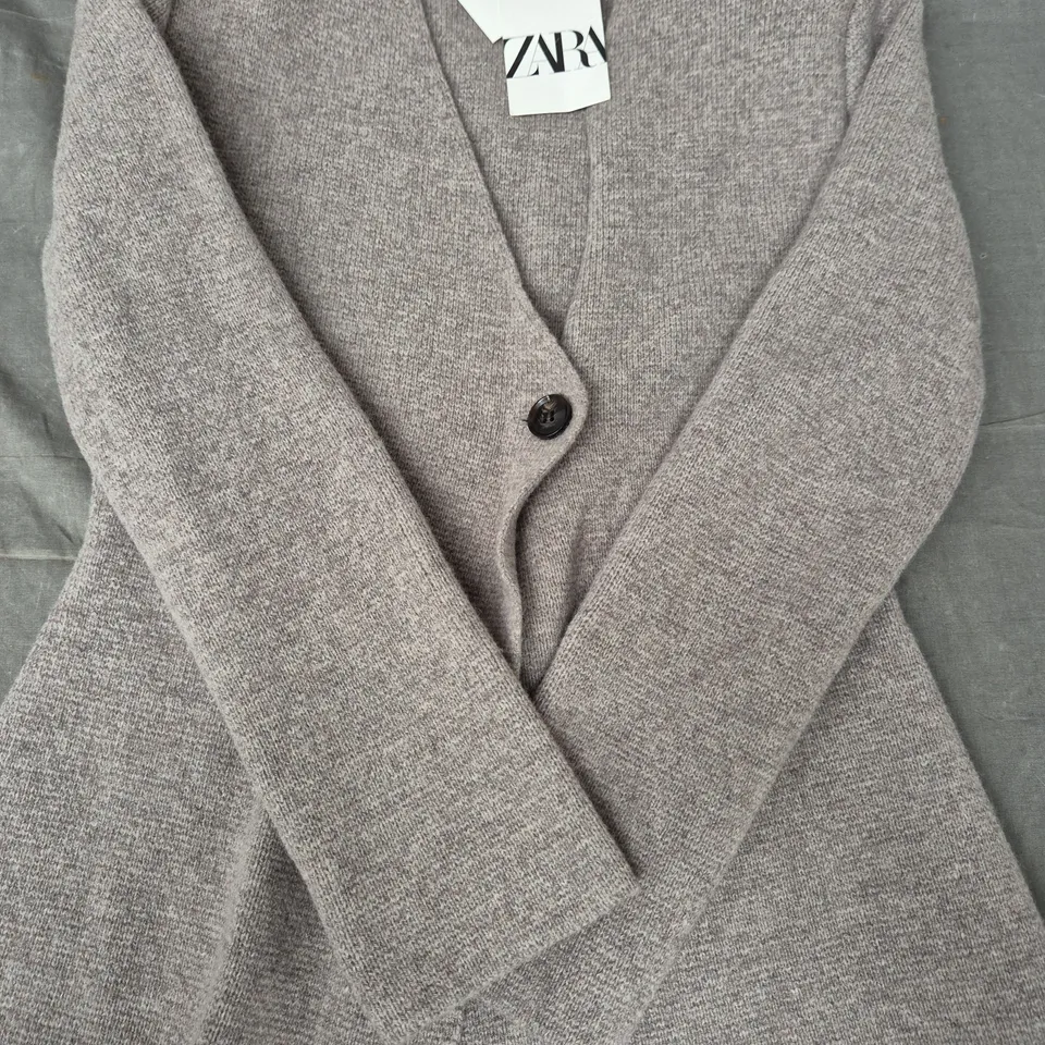 ZARA WOOL BLEND BLAZER IN GREY SIZE MEDIUM
