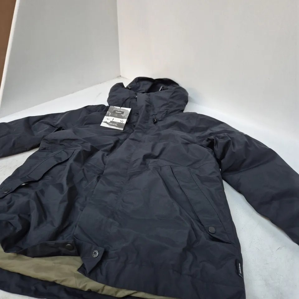 FINISTERRE ISLA JACKET, BLACK, UK SIZE 8
