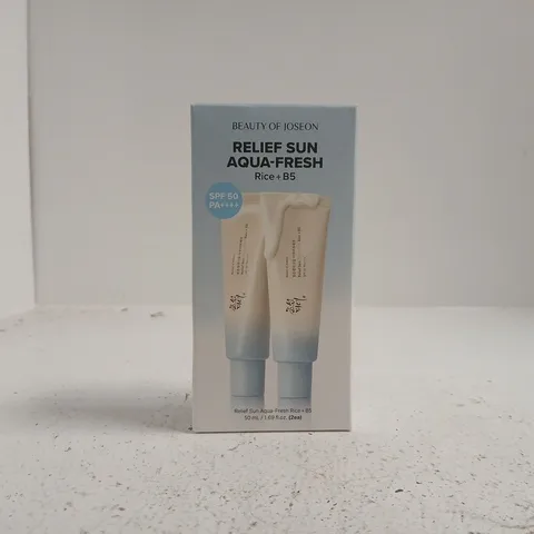 BEAUTY OF JOSEON RELIEF SUN AQUA-FRESH RICE + B5 SPF50 PA++++ - BOXED 2 X 50 ML