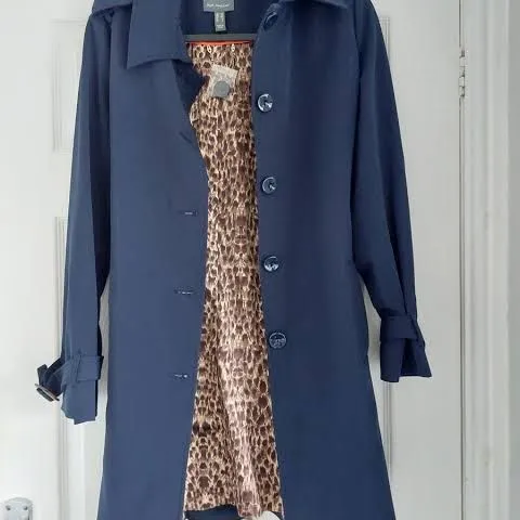 RUTH LANGSFORD TRENCH COAT NAVY 14