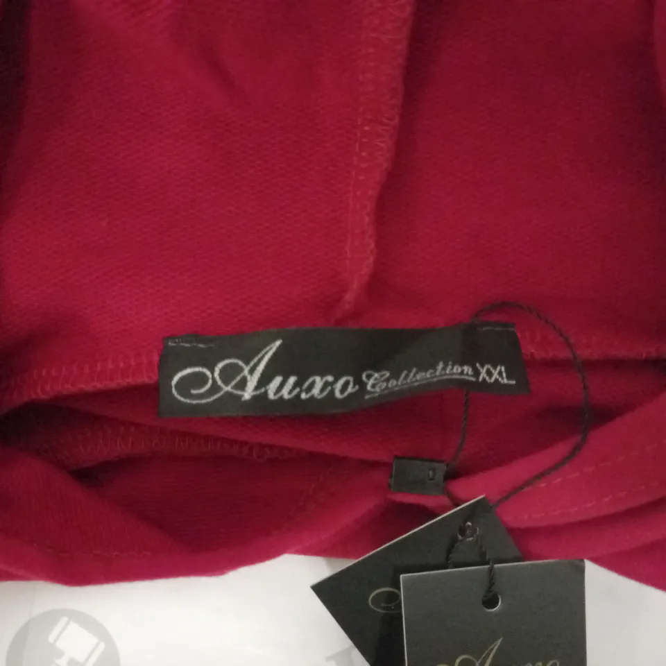 AUXO WINE RED HOODED JUMPER - SIZE XXL