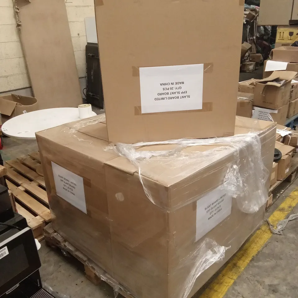PALLET OF APPROXIMATELY 100 BRAND NEW SLANT FITNESS STACKABLE SINGLE SLANT BOARD WEDGES
