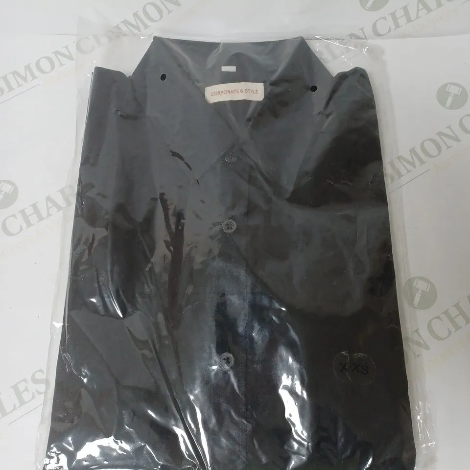 SEALED SET OF 9 BRAND NEW CORPORATIVE STYLE BLACK SHIRT - XS
