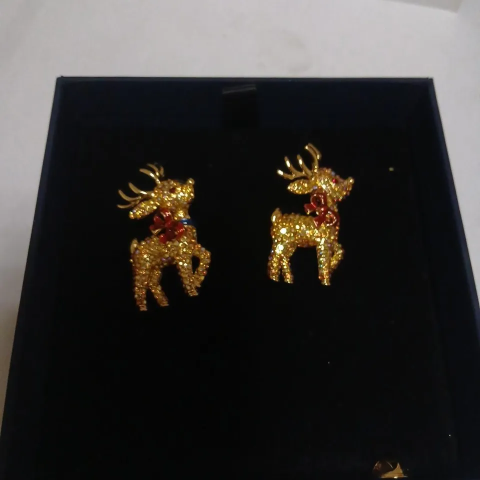 BUTLER & WILSON REINDEER EARRINGS 