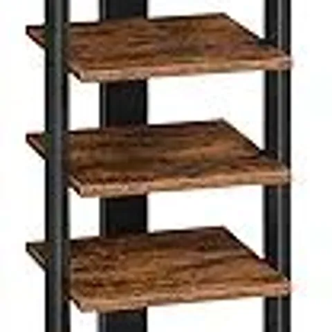BOXED HOOBRO 8 TIERS VERTICAL SHOE RACK, RUSTIC BROWN BF07XJ01G1