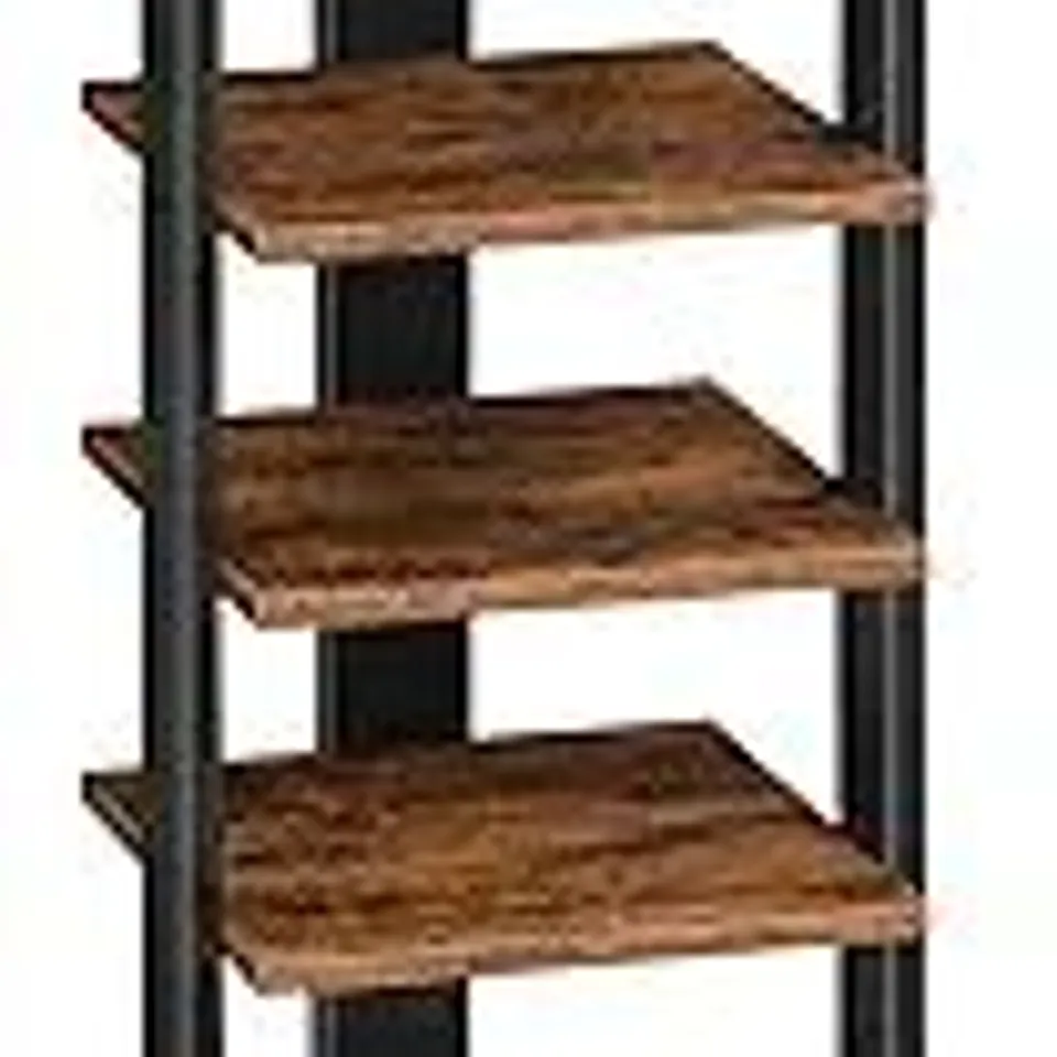 BOXED HOOBRO 8 TIERS VERTICAL SHOE RACK, RUSTIC BROWN BF07XJ01G1