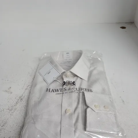 HAWES & CURTIS SLIM NON-IRON SHIRT – WHITE, SINGLE CUFF, 16.5" COLLAR