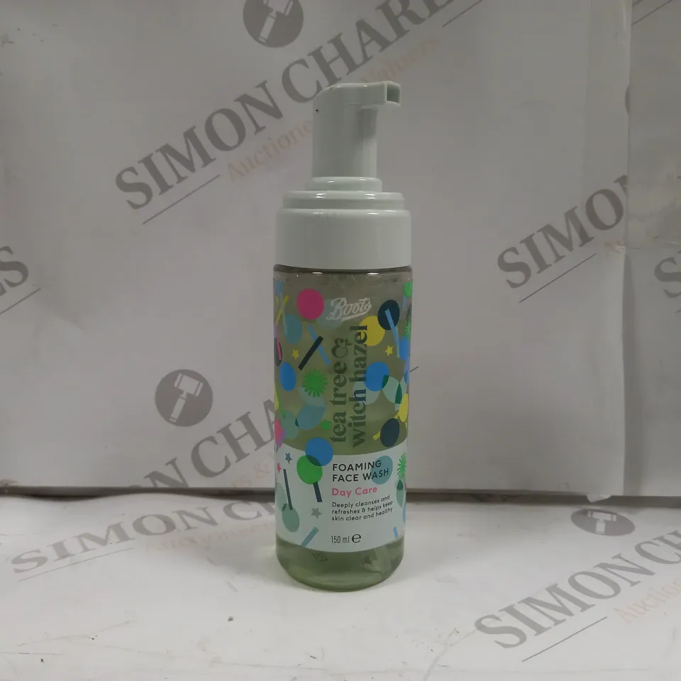 BOOTS TEA TREE & WITCH HAZEL FOAMING FACE WASH 150ML