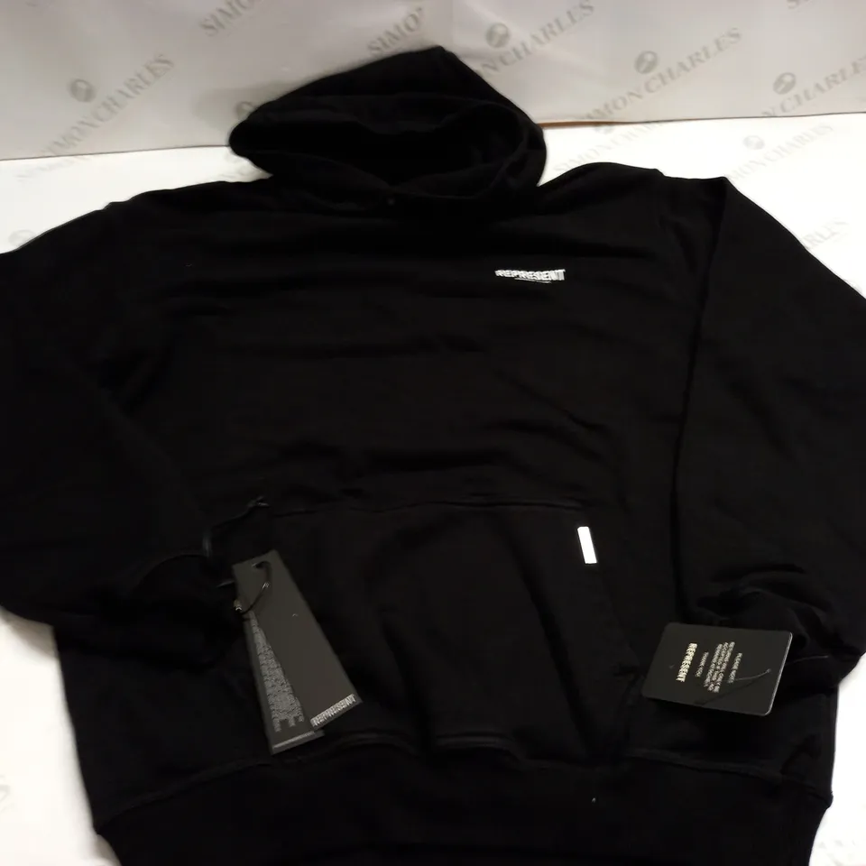 REPRESENT BLACK HOODIE - M
