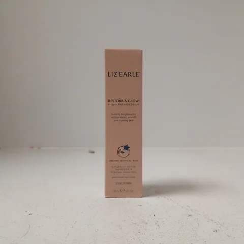 LIZ EARLE RESTORE & GLOW INSTANT RADIANCE SERUM – BOXED (30ML)