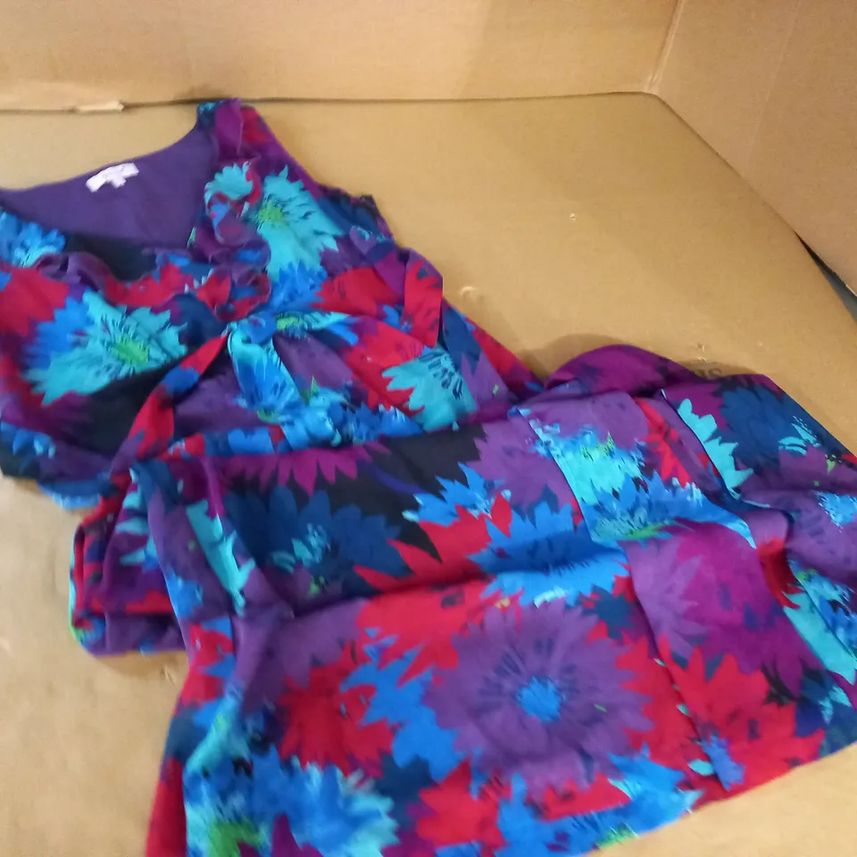 PER UNA LONGLINE FLORAL PRINT DRESS - 14 L