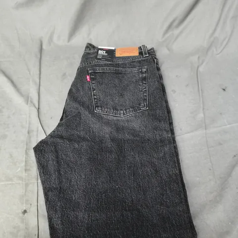 LEVI'S 501 ORIGINAL CROPPED JEANS – BLACK WASH