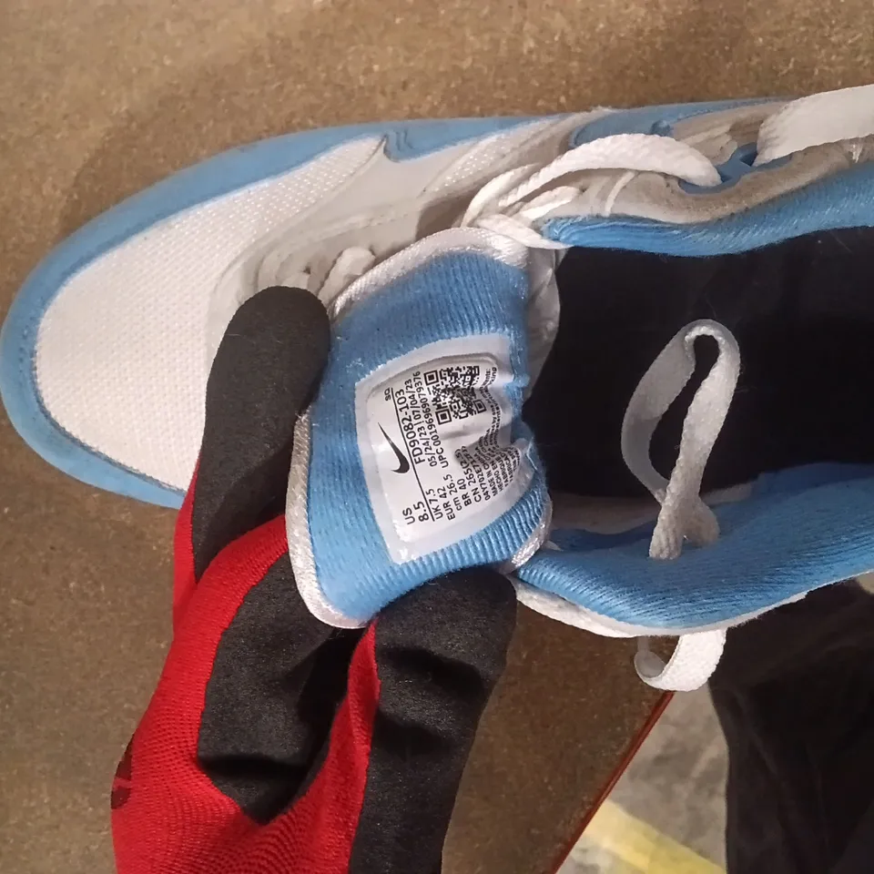 NIKE AIR SNEAKERS – WHITE & LIGHT BLUE - SIZE UK 7.5
