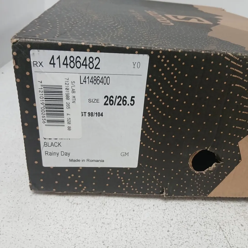 SALOMON MTN LAB SKI BOOTS – BLACK/BEIGE, UK SIZE 7.5 (EU 41 / MONDO 26/26.5)