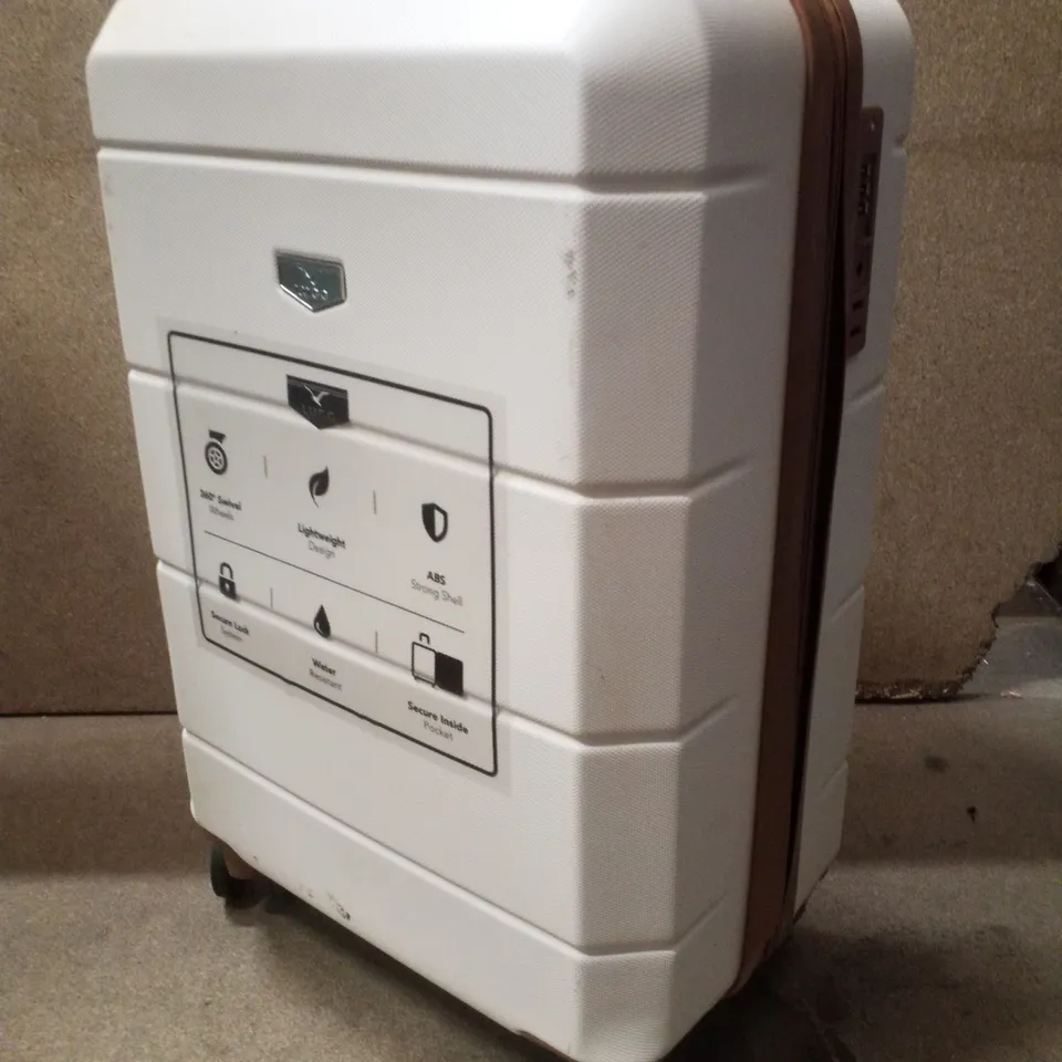 LUGG JETSET 20" CABIN SUITCASE - CREAM/BROWN