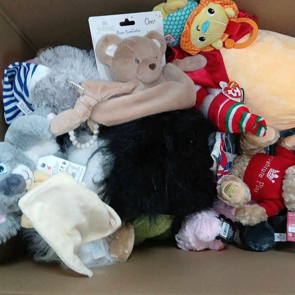 APPROXIMATELY 15 ASSORTED PLUSHIES OF VARIOUS STYLES AND SIZES 