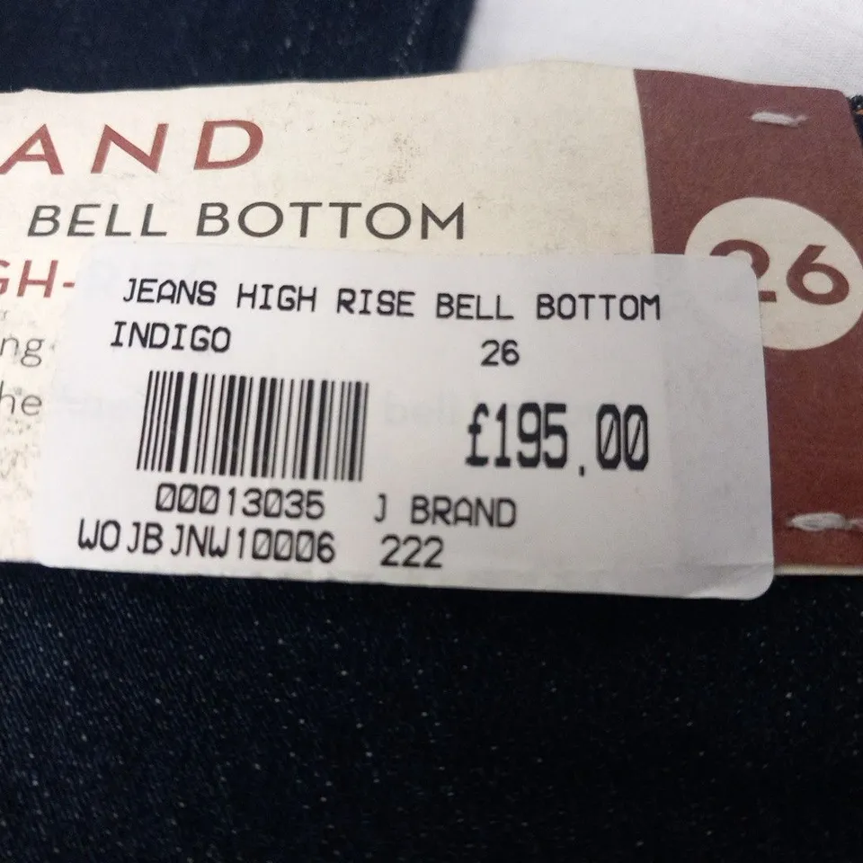 J BRAND THE DOLL BELL BOTTOM SLIM FIT HIGH RISE JEANS SIZE 26
