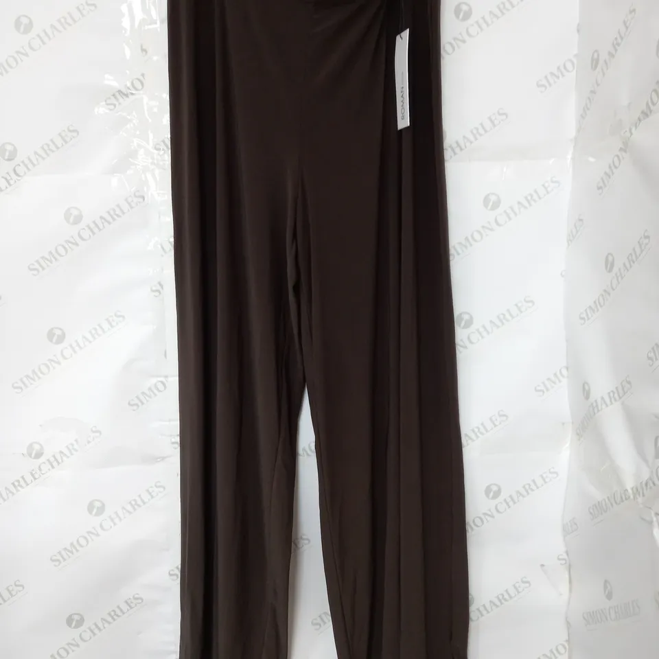 ROMAN ITY WIDE TROUSERS IN BROWN - SIZE 22