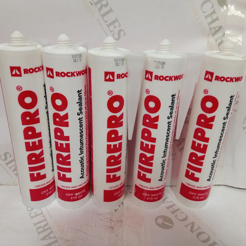 BOX OF APPROXIMATELY 10 ROCKWOOL FIREPRO ACCOUSTIC INTUMESCENT SEALANT