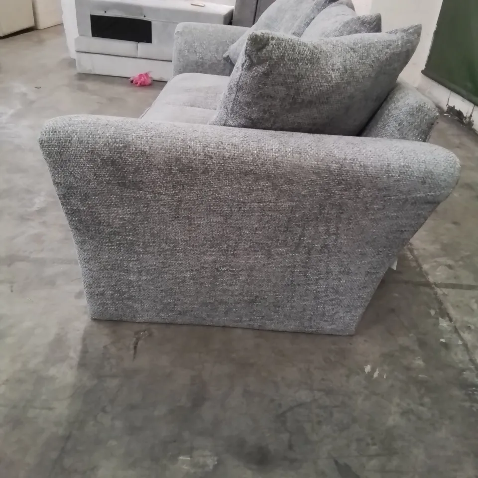 DESIGNER 3 SEATER FABRIC UPHOLSTERED SOFA