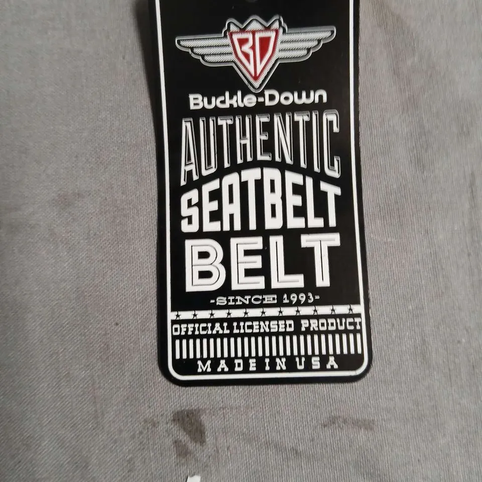 CORVETTE BUCKLE-DOWN AUTHENTIC SEATBELT BELT – BLACK STRAP