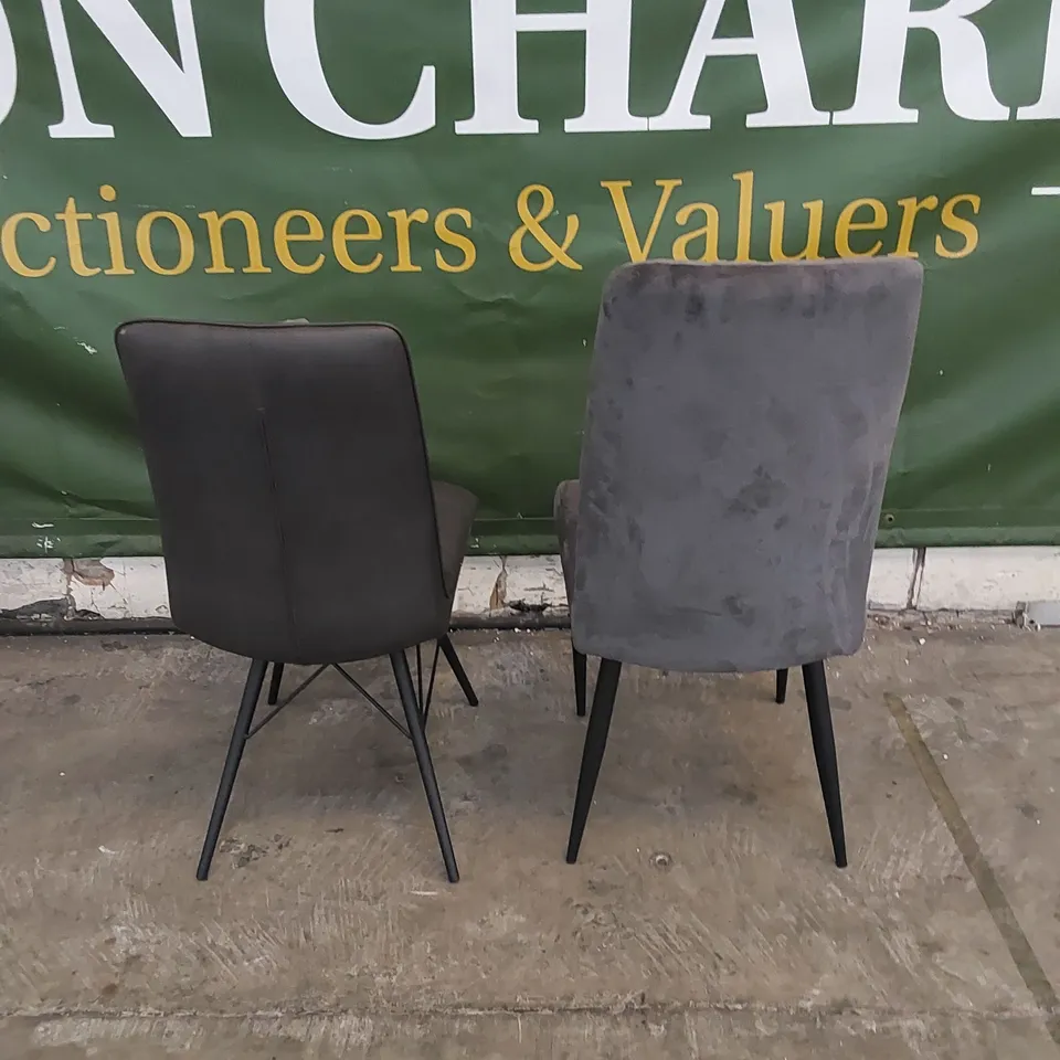 2 X ASSORTED CASUAL DINING CHAIRS