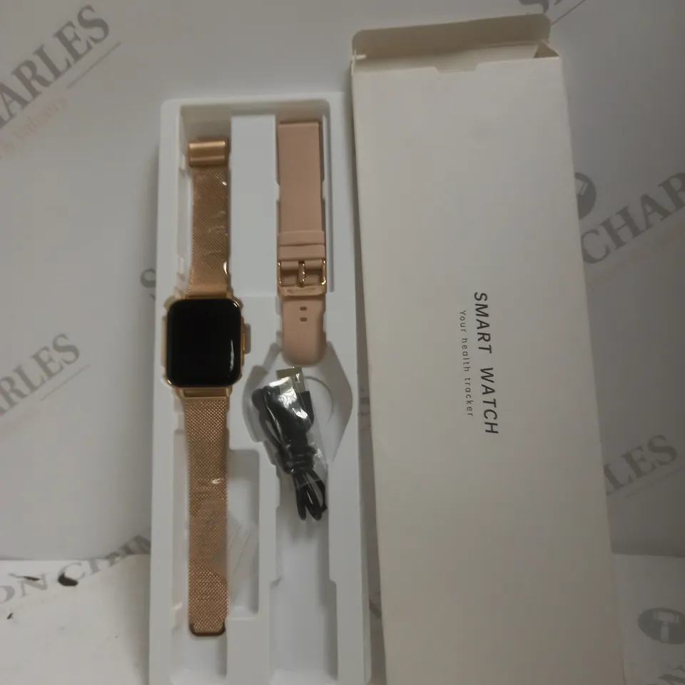 BOXED ROSE GOLD SMART WATCH HEALTH TRACKER