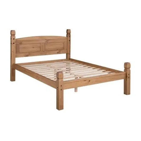 BOXED CORONA LOW FOOT END BED FRAME // SIZE: 4' SMALL DOUBLE (2 BOXES)