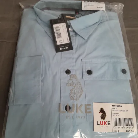 BAGGED LUKE NECTANS GLEN LS SHIRT IN LIGHT BLUE - S
