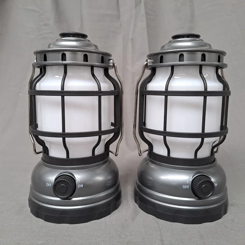 2X HANGING BATTERY LANTERNS 