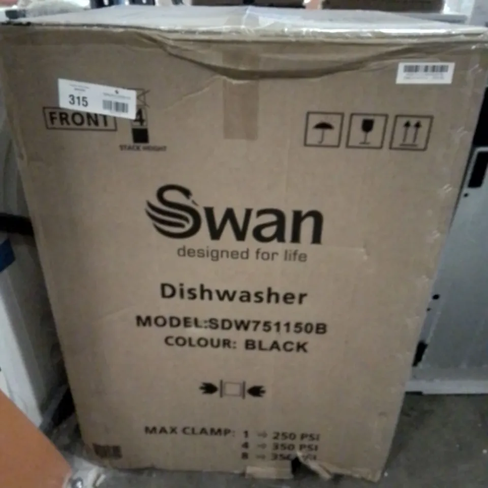 BOXED SWAN SDW751150B 12-PLACE FULLSIZE DISHWASHER - BLACK