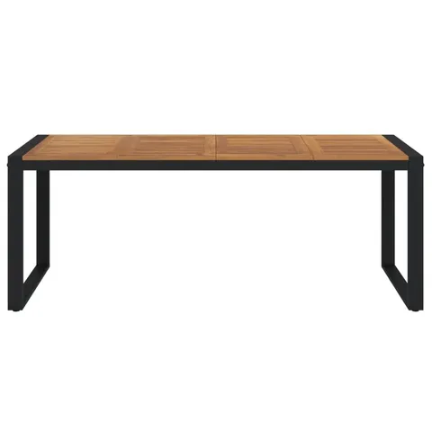 BOXED LATITUDE RUN GARDEN TABLE WITH U-SHAPED LEGS 140×80×75CM SOLID WOOD ACACIA