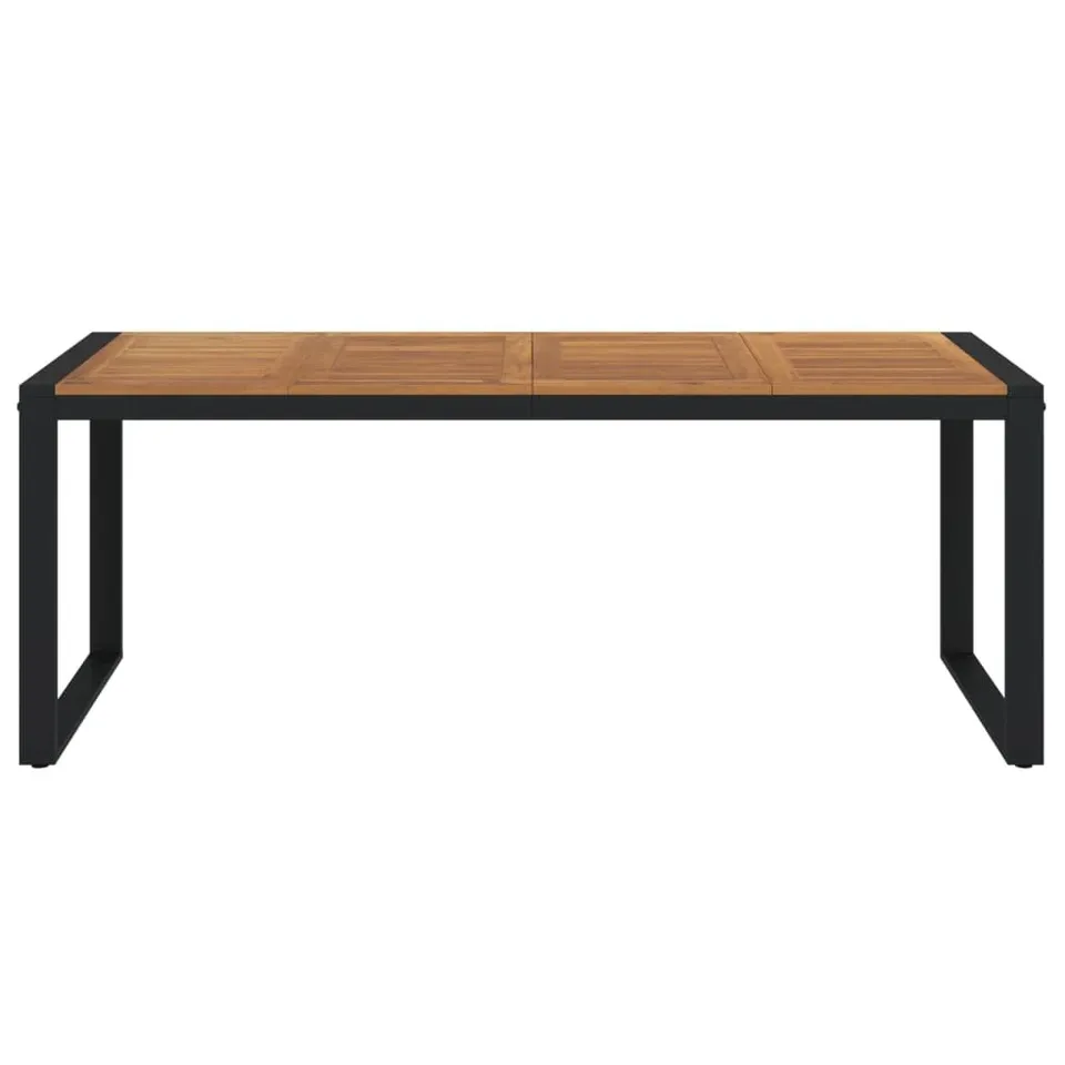 BOXED LATITUDE RUN GARDEN TABLE WITH U-SHAPED LEGS 140×80×75CM SOLID WOOD ACACIA