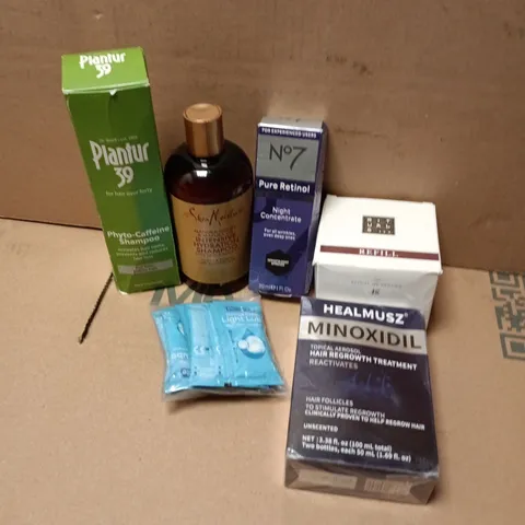 APPROXIMATELY 15 ASSORTED HEALTH & BEAUTY PRODUCTS TO INCLUDE RITUALS REFILL WHIPPED BODY CREAM, HEALUSZ MINOXODIL, N07 NIGHT CONCENTRATE, ETC - COLLECTION ONLY