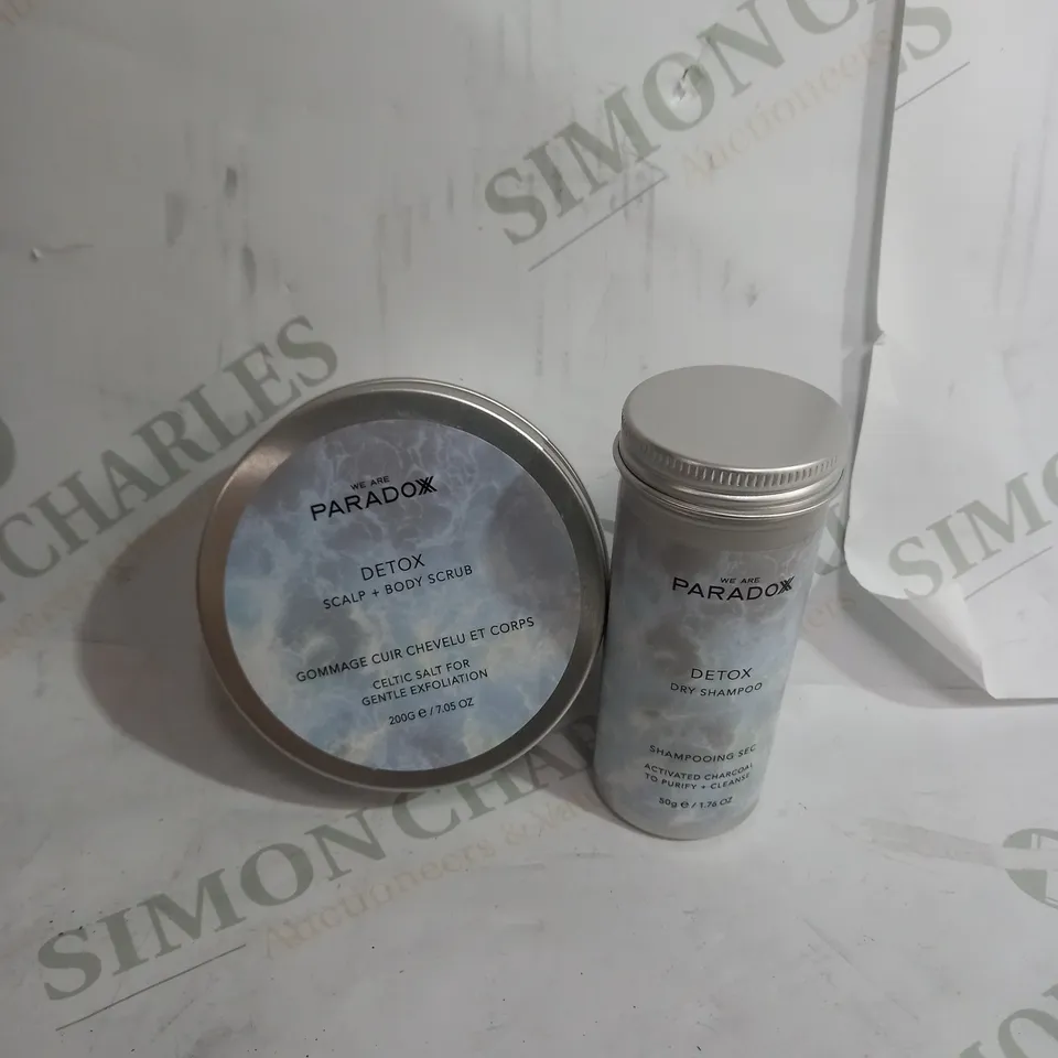 PARADOX SET OF 2 DRY SHAMPOO & DETOX SCALP BODY SCRUB