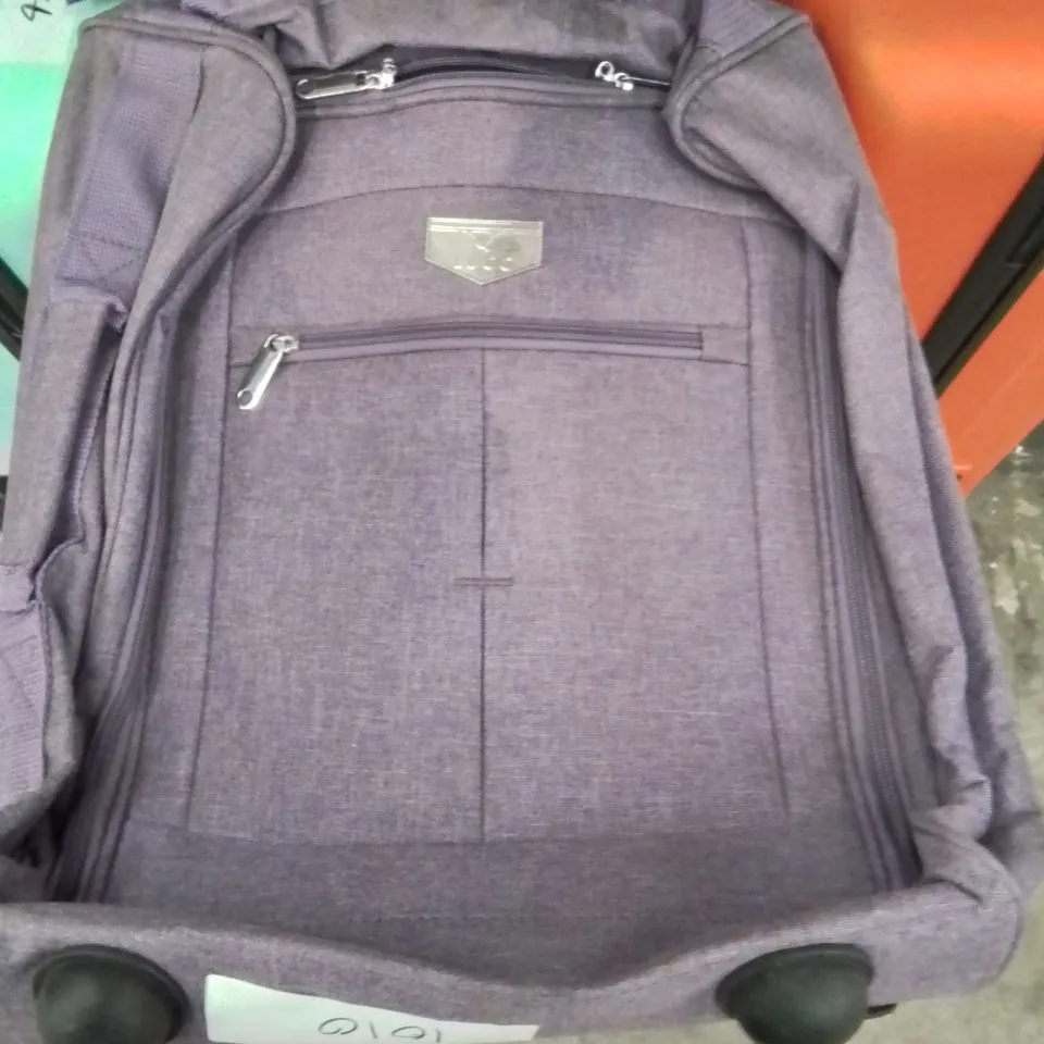 LUGG SINGLE TROLLEY SOFT CABIN BAG PURPLE 