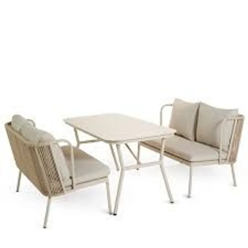 PAIR BOXED MY GARDEN STORIES IBIZA DINING / CONVERSATION SOFA SET - GREY - (2 BOXES)