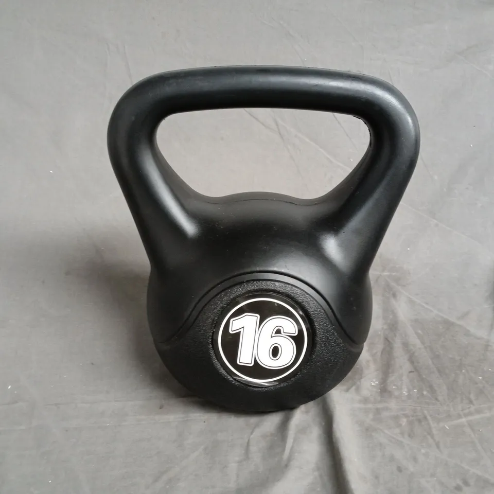 UNBRANDED 16KG KETTLEBELL IN BLACK