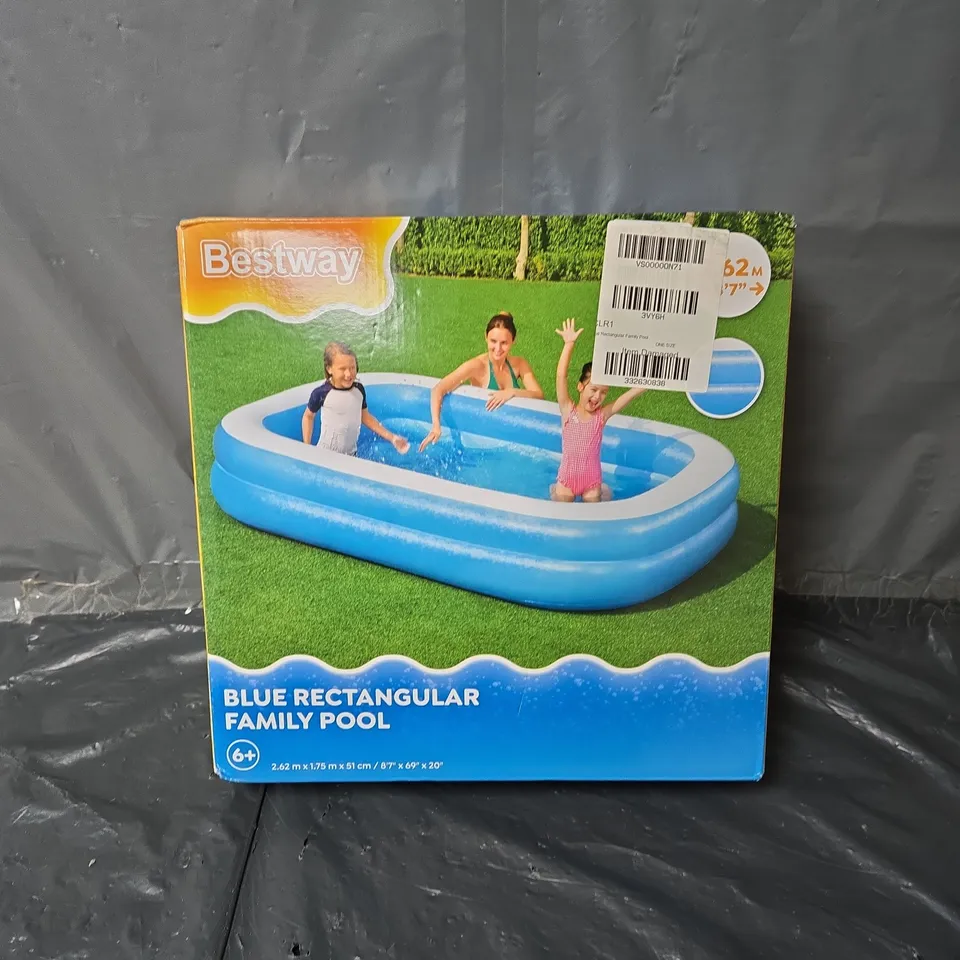 BOXED BESTWAY RECTANGULAR FAMILY POOL 