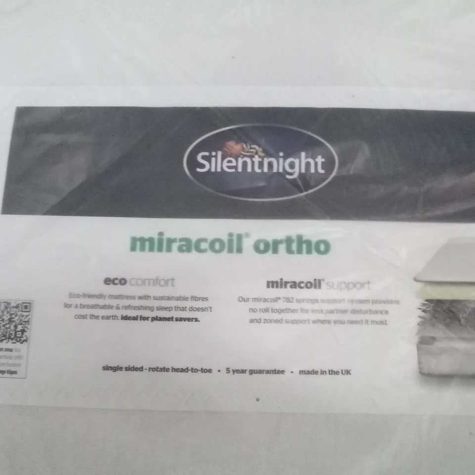 QUALITY BAGGED 4'6" DOUBLE SILENTNIGHT MIRACOIL ORTHO MATTRESS