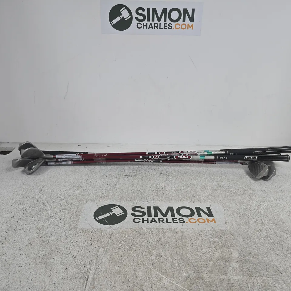 SET OF 8 PING GOLF CLUBS TO INCLUDE 5/7/8 IRON ETC
