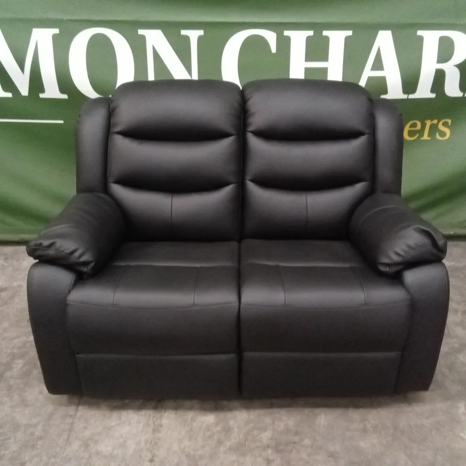 ROTHBURY LUXURY FAUX LEATHER HIGH BACK 2 SEATER MANUAL RECLINER SOFA RRP £629