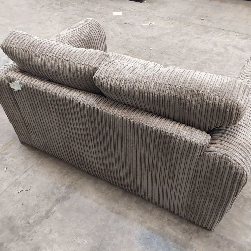 QUALITY DESIGNER 2 SEATER SOFA GREY JUMBO CORD 