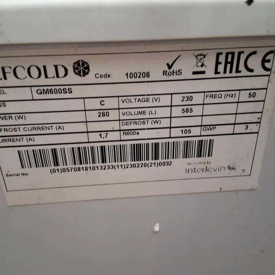 TEFCOLD GM600SS CHEST FREEZER