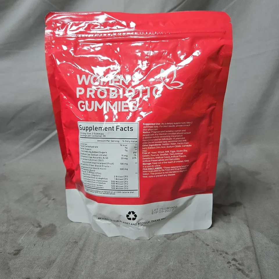 WOMEN'S PROBIOTIC GUMMIES – CRANBERRY FLAVOR (60 GUMMIES)