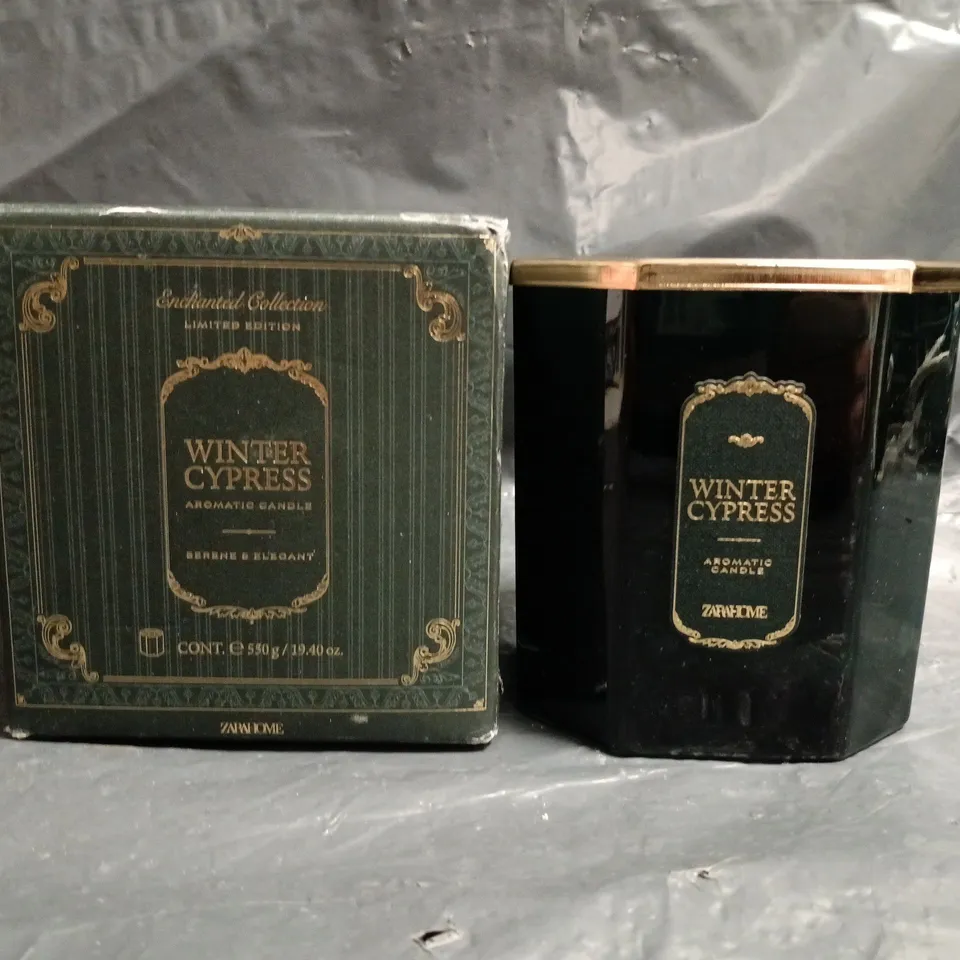 ZARA HOME WINTER CYPRESS AROMATIC CANDLE – LIMITED EDITION, BOXED