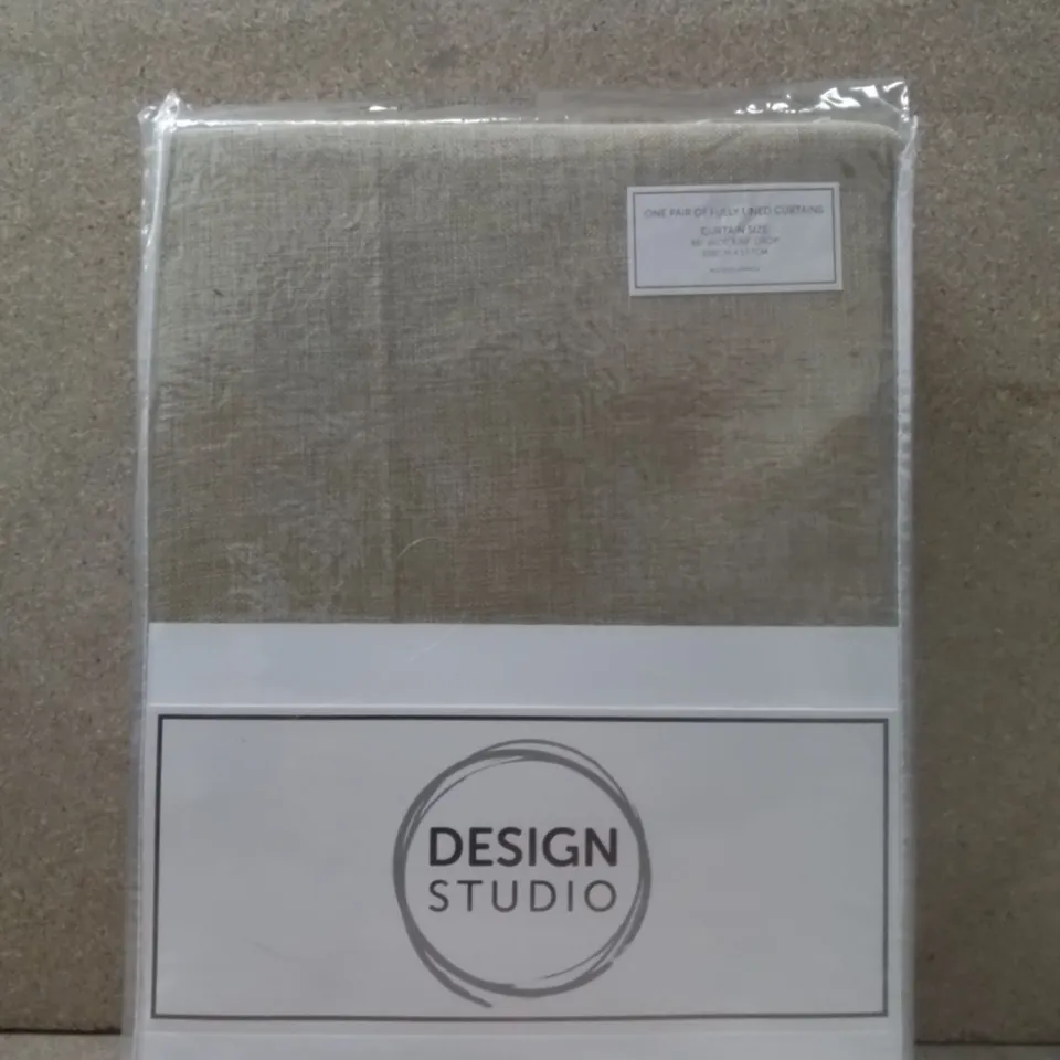 BRAND NEW DESIGN STUDIO FULLY LINED CURTAINS 168CM X 137CM - VERSAILLES OCHRE