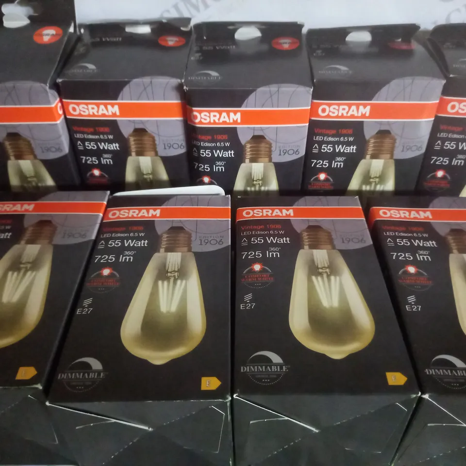 BOX OF APPROX 9 OSRAM 1906 VINTAGE LIGHT BULBS