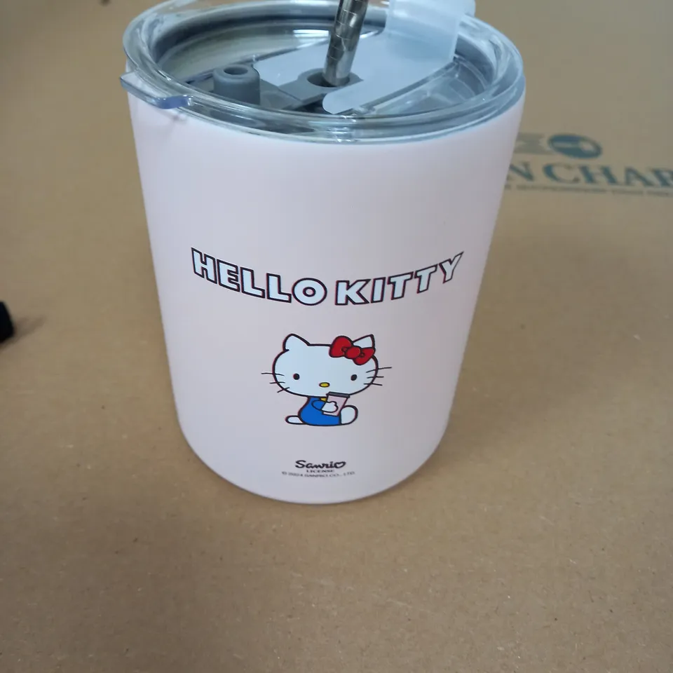 GRIND HELLO KITTY STAINLESS STEEL CUP WITH STRAW PINK